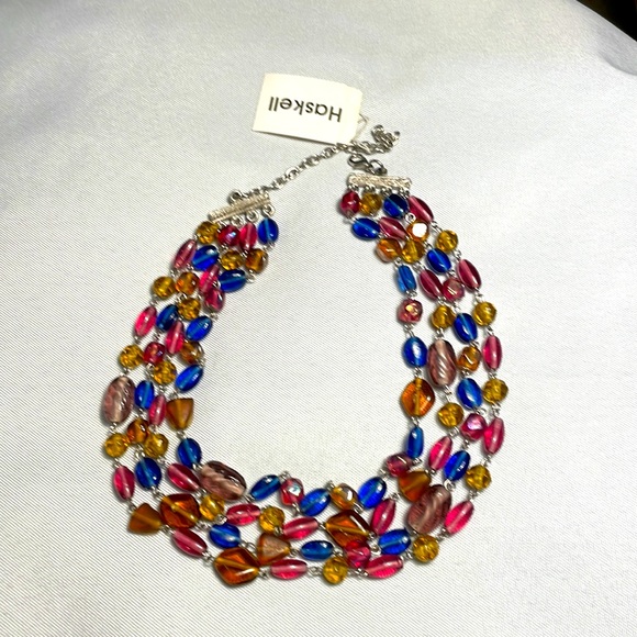 New! Four Strand Multicolored Beaded Necklace by Haskell NWT - Picture 1 of 2